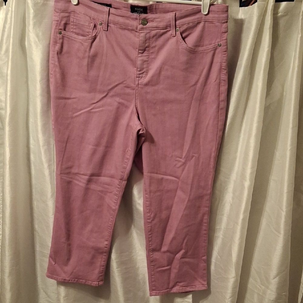 NYDJ Blush Pink Cropped Pants 16